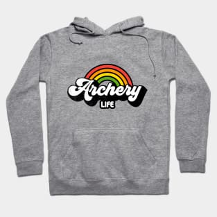 Groovy Rainbow Archery Life Hoodie